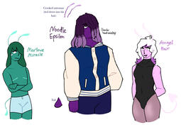 marl, noodle, and angel